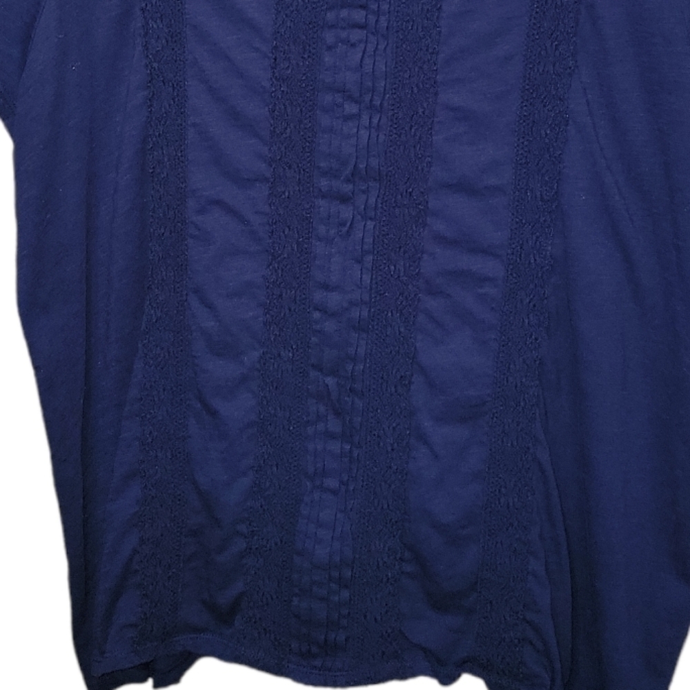 Terra & Sky size 3X blue short sleeve shirt Polyester and cotton - Picture 7 of 8